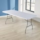 image 2 of Folding Table Trestle Camping Party Picnic BBQ Stall Garden Indoor Outdoor | White