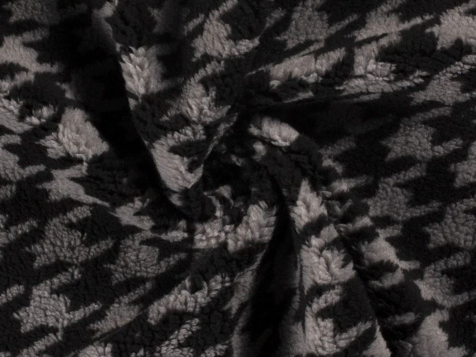 Grey Sherpa Fleece Fur Fabric for Dressmaking, Toy Making, 150cm / 59" Wide - per metre