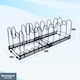 image 2 of Buckingham Expandable Pot, Pan & Lid Organising Rack 10 Dividers - Black | Black