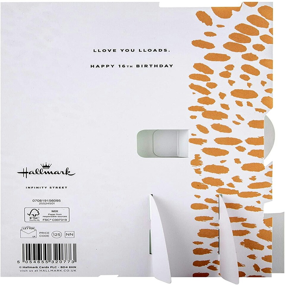 image 1 of Son 16th Birthday Card Die-Cut 3D Design