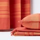 image 5 of Homescapes Cotton Morocco Striped Terracotta Throw - 225 x 255 cm | Orange