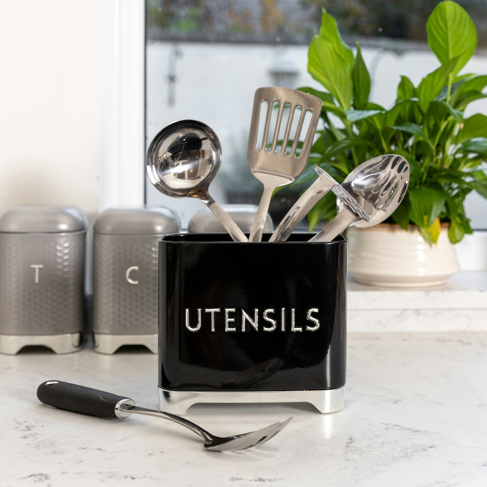 image 1 of Lovello Utensil Holder Black 20x10cm