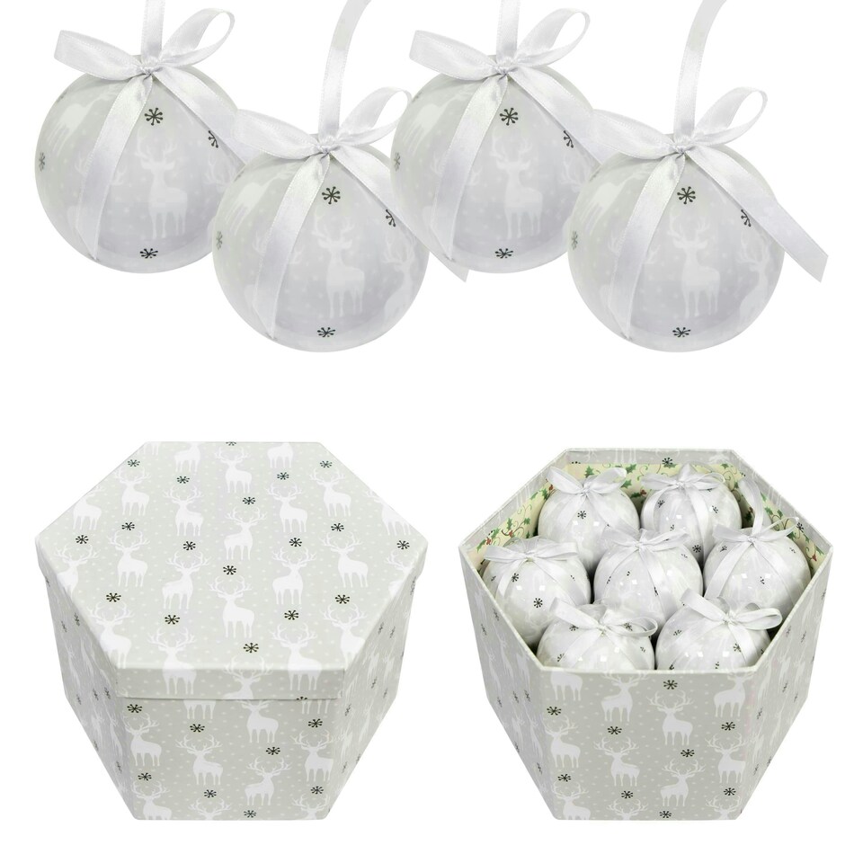 image 1 of The Christmas Workshop Set of 14 Christmas Reindeer Baubles