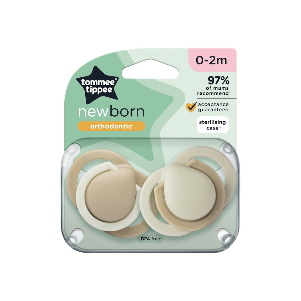 image 1 of Tommee Tippee Newborn Soothers, 0-2 months