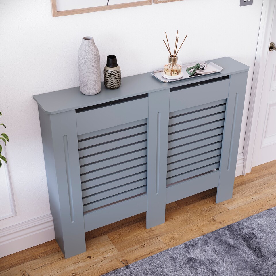 image 1 of Vida Designs Milton Radiator Cover Grey, Medium