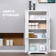 image 3 of HOMCOM Accent Floor Storage Cabinet, Kitchen Cupboard Sideboard with Adjustable Shelves and 2 Lower Doors, White