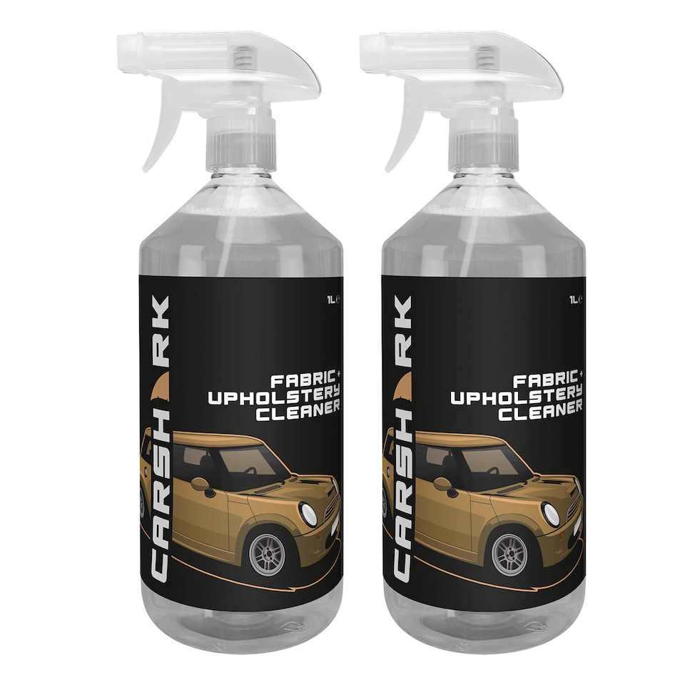 image 1 of CARSHARK Fabric & Upholstery Cleaner 2 x 1L - Safe on Car Interiors - Removes Tough Stains - No Dull Residue
