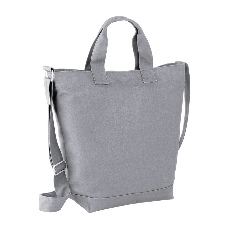 Bagbase Canvas Shoulder Bag - Light Grey - One Size