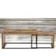 image 5 of Set Of 2 Nesting Tables Industrial Rustic Brown Brown