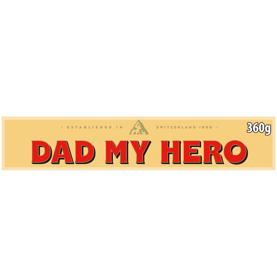 image 1 of Toblerone Dad My Hero Gift Chocolate Gift Bar 360g