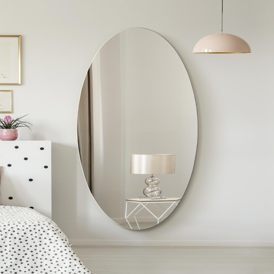 image 1 of The Ovale - Frameless Oval Wall Mirror 71" X 28" (180x70CM) N/A