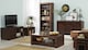 image 2 of Maxen Mango Large Open Bookcase Brown