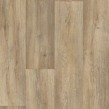 Light Brown Wood Effect Vinyl Flooring For LivingRoom, Kitchen, 2mm Thick Cushion Backed Vinyl Sheet