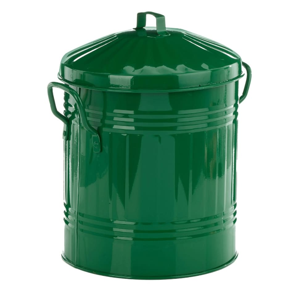 Leecroft Metal Mini Bin Green 12 x 10'' - One Colour - One Size