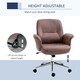 image 3 of Vinsetto Home Office Chair Microfibre Swivel Chair for Home Study, Red