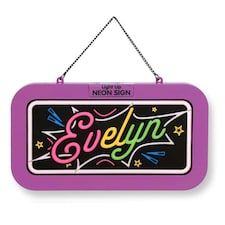 History & Heraldry Light Up Neon Name Sign - Evelyn