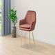 image 7 of MOF Dining chair Armchair with Armrest & Backrest Upholstered seat with Metal legs T05 Pink