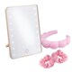 image 1 of Sensio LED Mirror & Hair Accessory Gift Set | Pink | Cream