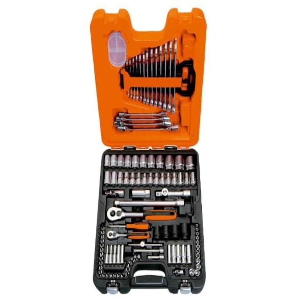 S108 1/4in & 1/2in Drive Socket & Combination Spanner Set, 108 Piece - BAHS108