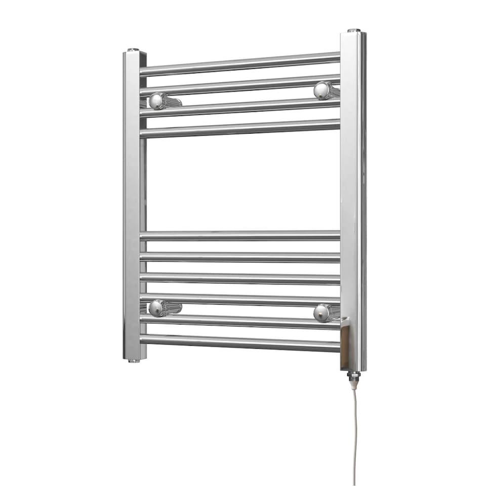 image 1 of Zennor - Chrome Electric Towel Rail H600mm x W500mm Straight 200w Standard