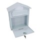 image 5 of Letter Post Mail Box Metal White Wall Door Gate Fence Garden House Lockable White