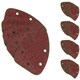 image 1 of Hook And Loop Detail Sanding Pads Discs 140mm Triangular 120 Grit Fine 25pc