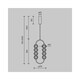 image 2 of Amulet Oval Modern Pendant Ceiling Light Gold 3000K 700lm Glass Shade
