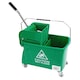 image 1 of 2 x Green Wet Floor 20 Litre Strong Durable Kentucky Dual Bucket & Wringer Floor Cleaning System With Wheels & Handle