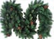 image 4 of Best Artificial 12ft Colorado Pine Christmas Garland with Pine Cones with 100 warm white battery lights