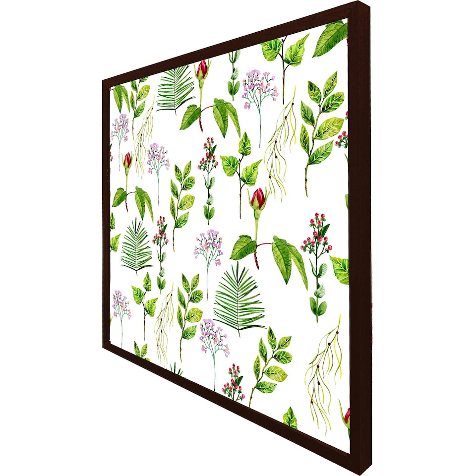image 1 of Selection of laves & flowers (Picutre Frame) Brown | XL
