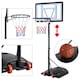 image 4 of Yaheetech Portable Basketball Hoop 170.5-230.5 cm Hoop Height Adjustment Black