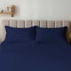 image 2 of Microfibre Soft Touch Plain Dyed Housewife Pillowcase Pair | Blue | Navy Blue