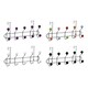 image 2 of Interiors by Premier Over Door Hanger, 10 White Ball Hooks Door Hanger, Space-Saving Door Hanger for Living Room and Hallway