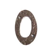 Hammer & Tongs Rustic Iron Numeral - Number 0 - H80mm - Raw
