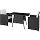 image 1 of Garden Furniture Set Lausanne - 2 chairs, 1 table, bistro set, weather resistant | Black | black | 52,50 x 56 x 88 cm | 1