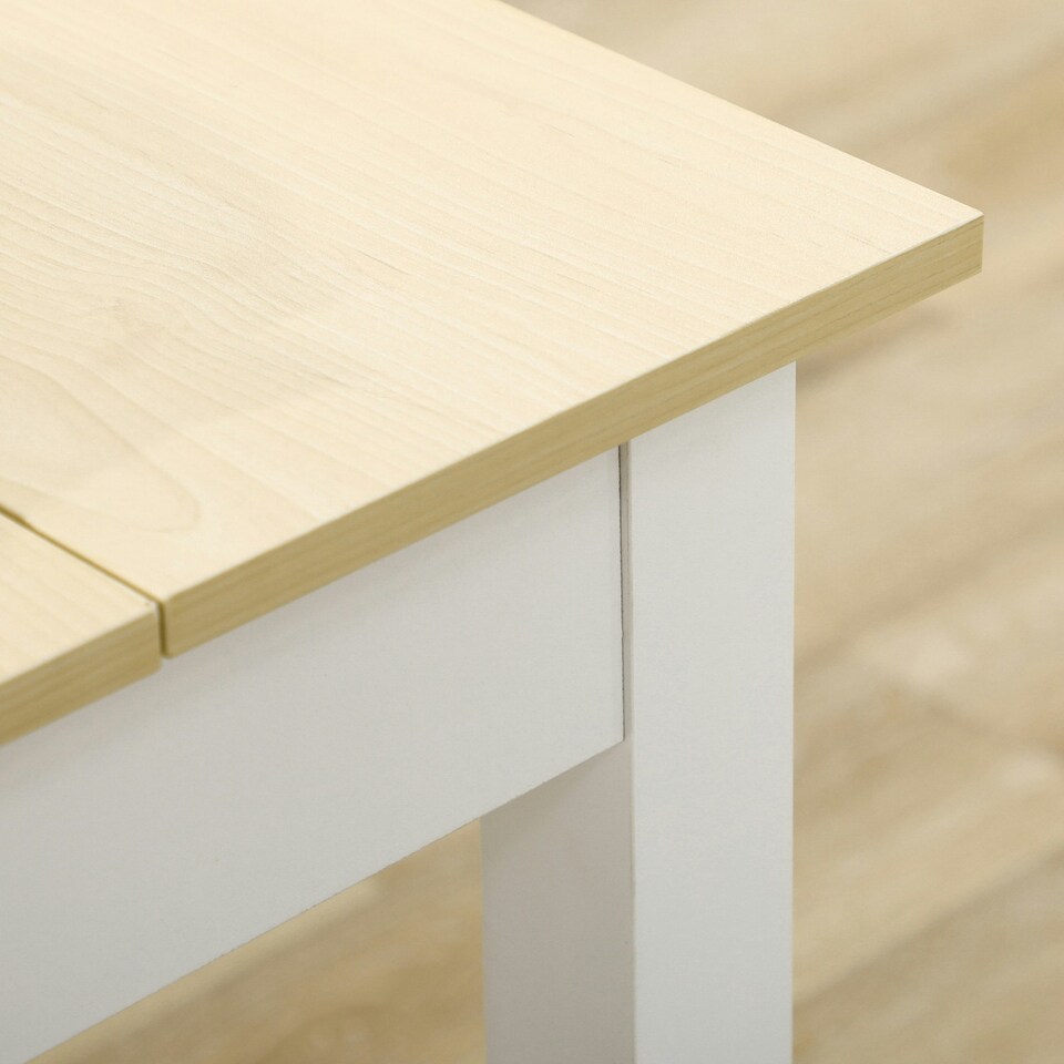 image 1 of HOMCOM Dining Table for 4 to 6 Kitchen Table with Thick Legs Oak Wood Grain