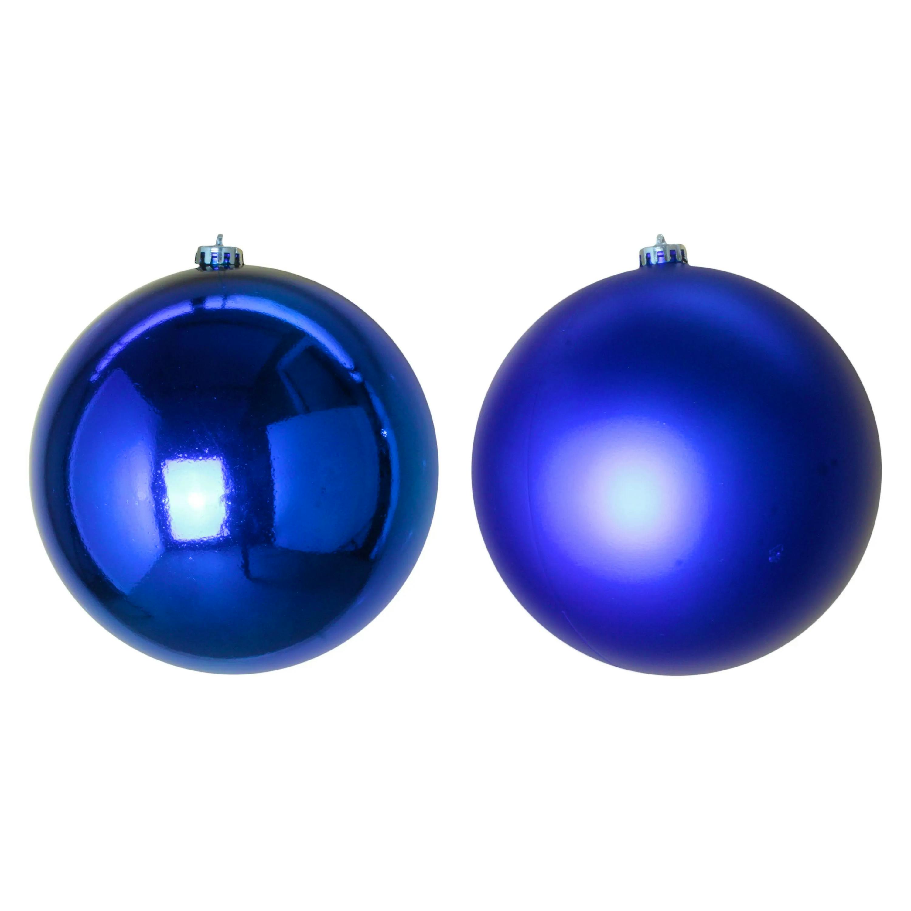 Christmas Tree World 20cm Bauble Set Shiny/Matte (12 pc) - Blue