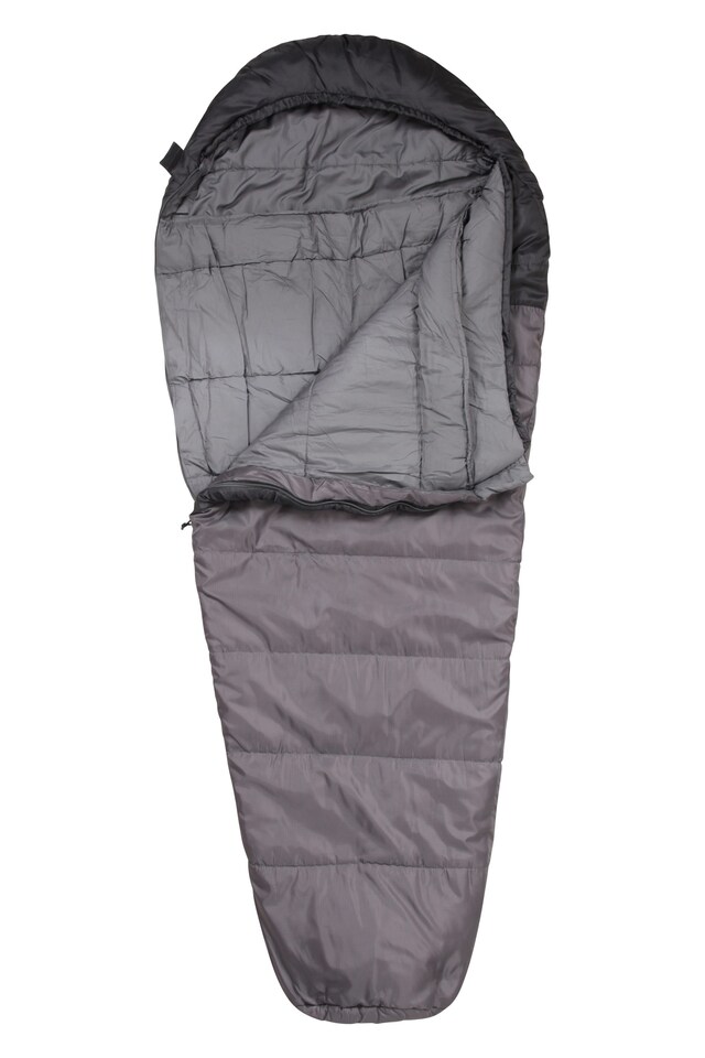 image 1 of Mountain Warehouse Summit 250 Mummy Sleeping Bag Insulated 3 Season Camping Hiking Bed