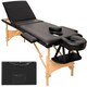 image 1 of Massage Table Daniel - 3-zones, carry bag, head and armrests, 5 cm thick padding | Black | black | 1
