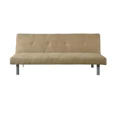 Faux Suede Clic Clac Sofa Bed In Cream