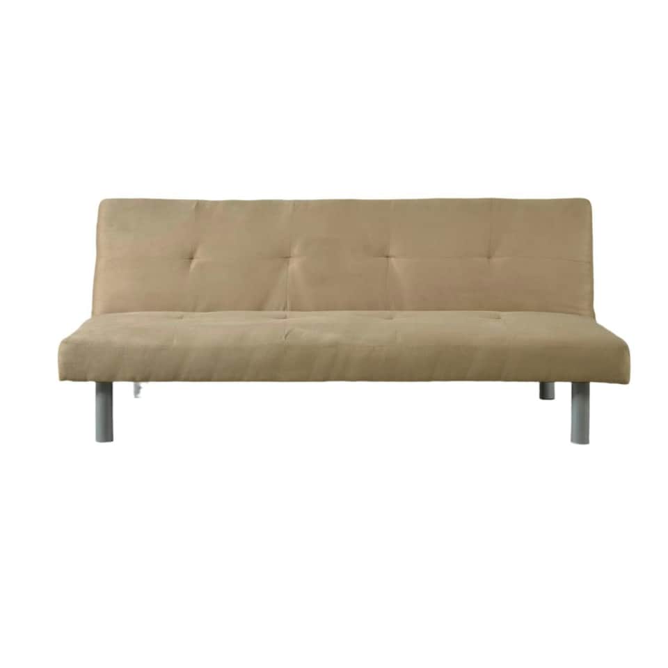 image 1 of Faux Suede Clic Clac Sofa Bed In Cream