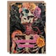 image 1 of Floral Gothic Memento Mori Skeleton Collage Partner Anniversary Card