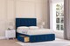 image 1 of Sloomy Cambridge Navy Plush Divan Bed With Mattress No Drawers With 26" Strutted Headboard & 12" Matching Footboard 3' Single | Blue | Navy | Single | 1