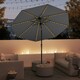image 8 of COSTWAY 290 cm Solar Patio Parasol Umbrella 96 LED Lights Grey Grey