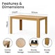 image 3 of Dining Table Beige Wood Kitchen Place for 4 Seats, Dining Table Only (Beige H 75 x L 117 x W 77 cm) | Brown