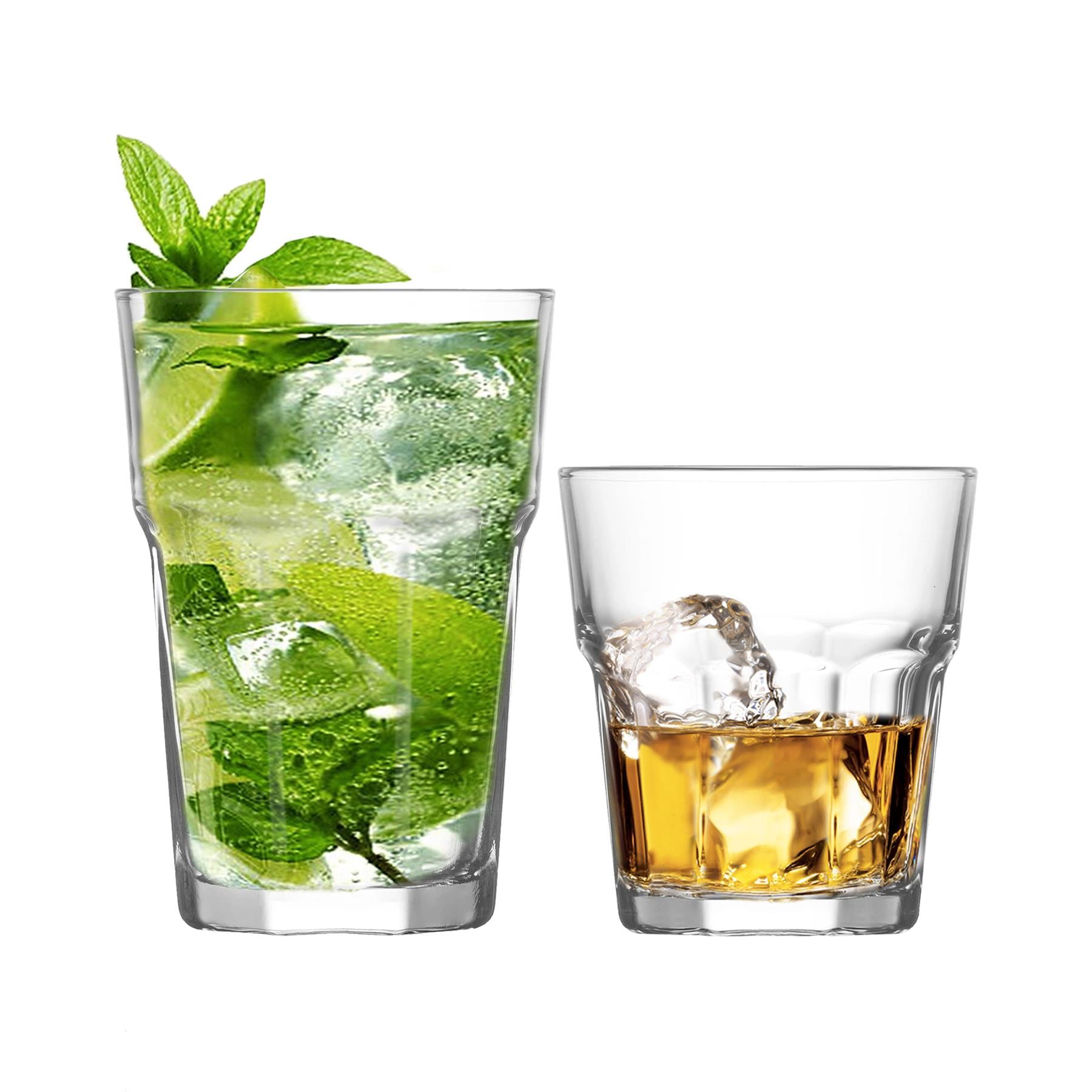 LAV 12 Piece Aras Glassware Set - Clear Clear Clear