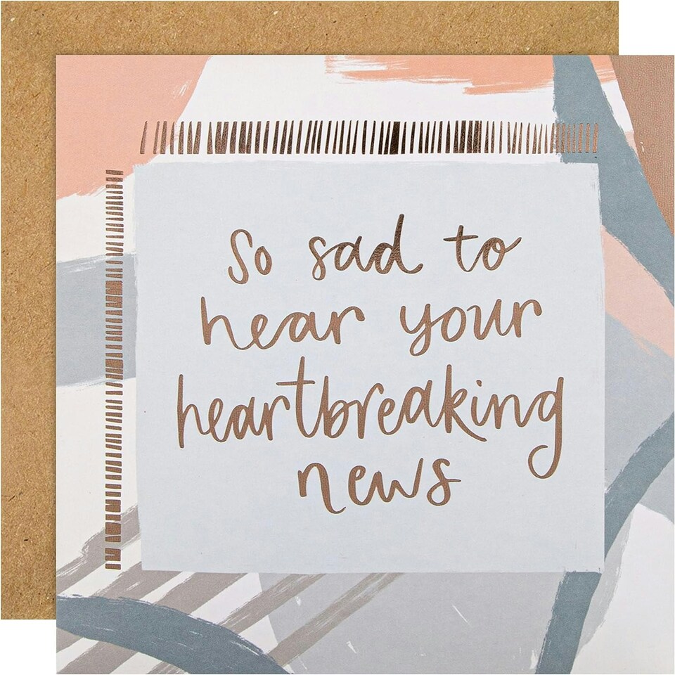 image 1 of Contemporary Text Based Design Sympathy Card
