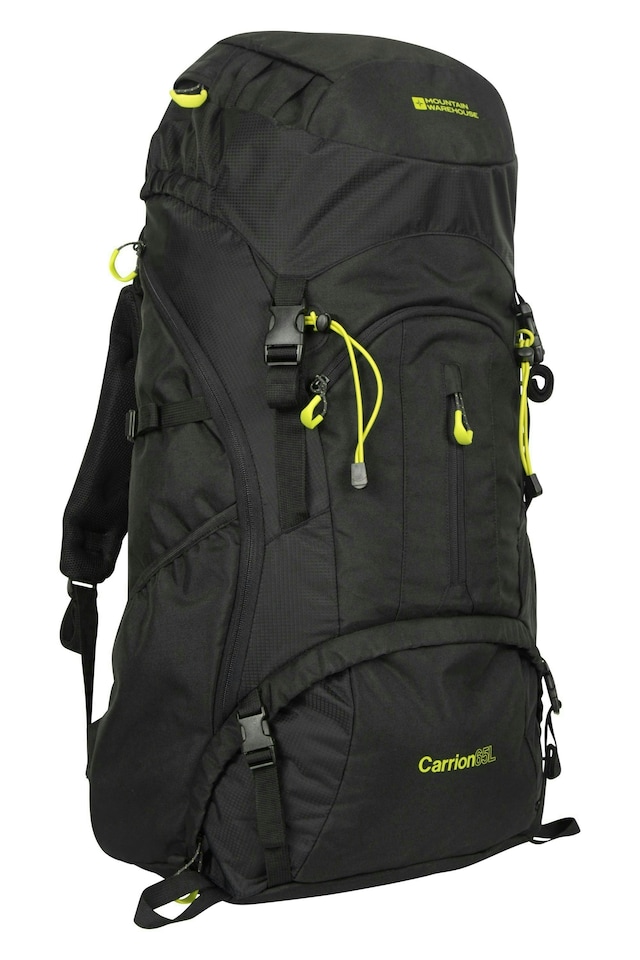 image 1 of Mountain Warehouse Rucksack with Padded Back Panel Trekking Travel Sports Bag | Black