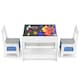image 10 of COSTWAY Kids Multifunctional Table and 2 Chairs Set Blue