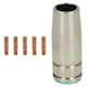 image 1 of 1 shroud & 5 x 0.6mm Contact Tips MIG Welding Binzel Style Euro Torch MB25